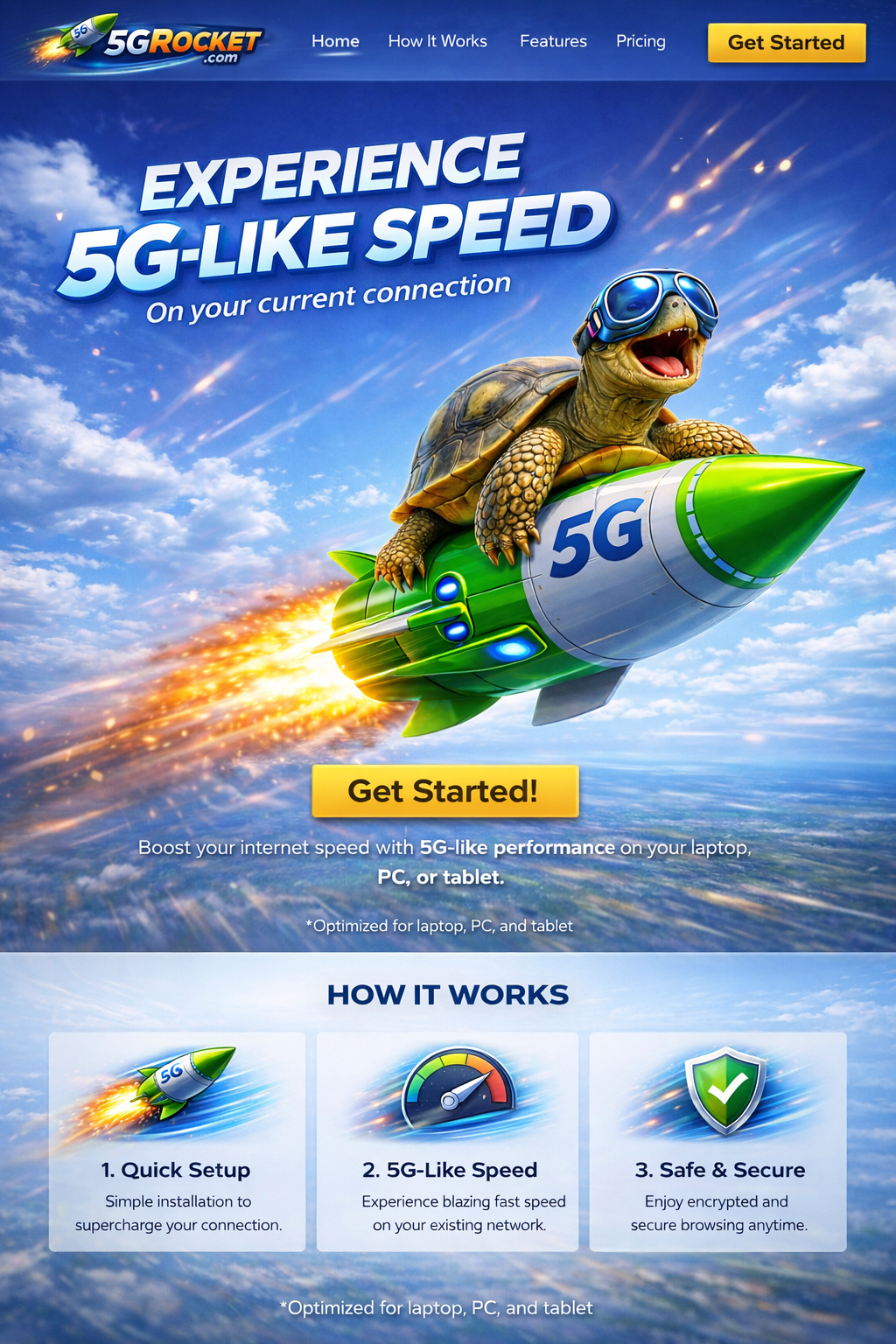 5GRocket Landing Page